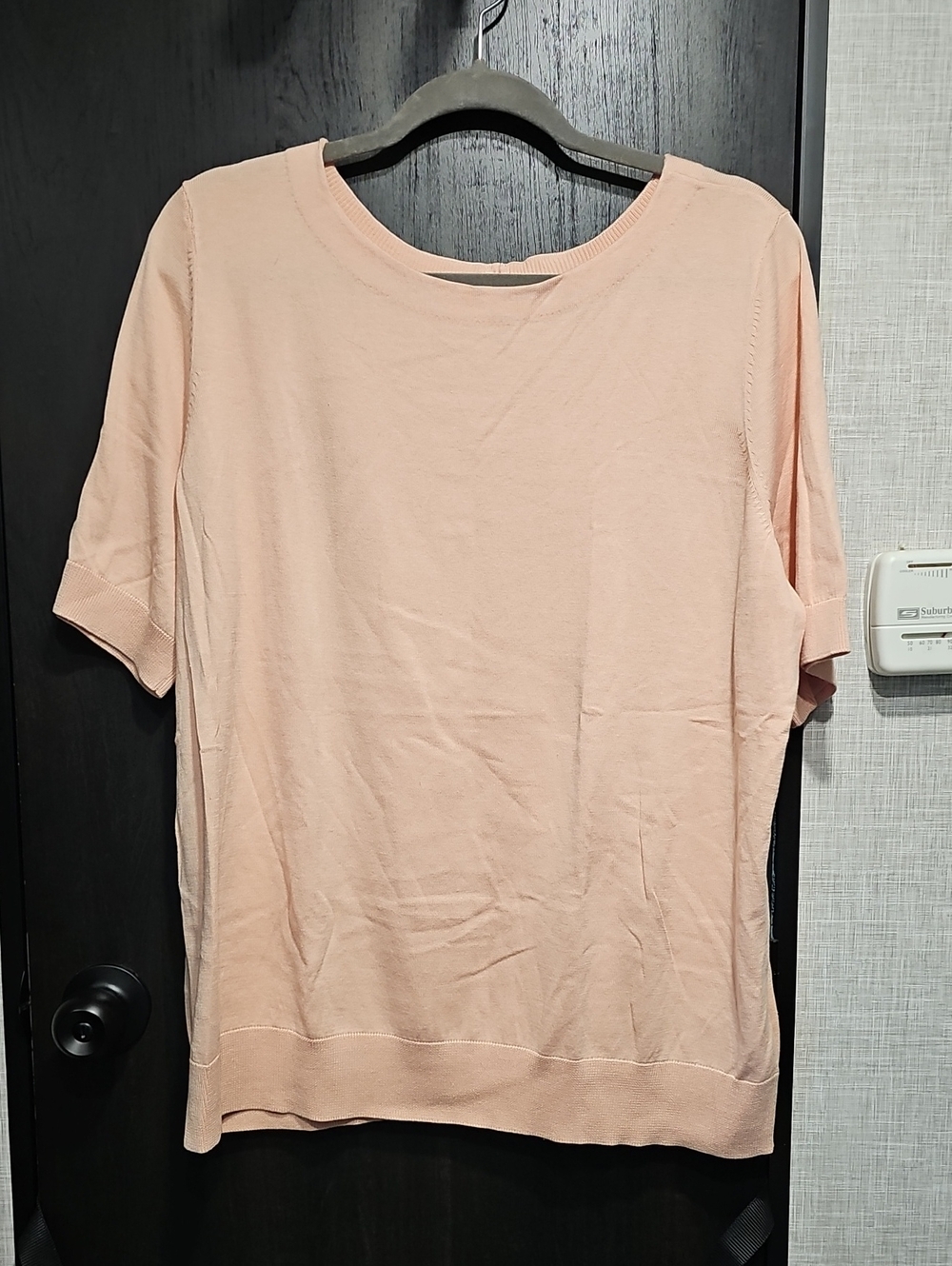 Talbots Short Sleeve Crewneck Top - Peach Blush
